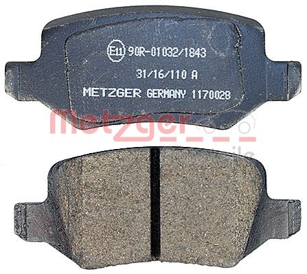 METZGER 1170028 GREENPARTS Bremsbelagsatz, Scheibenbremse